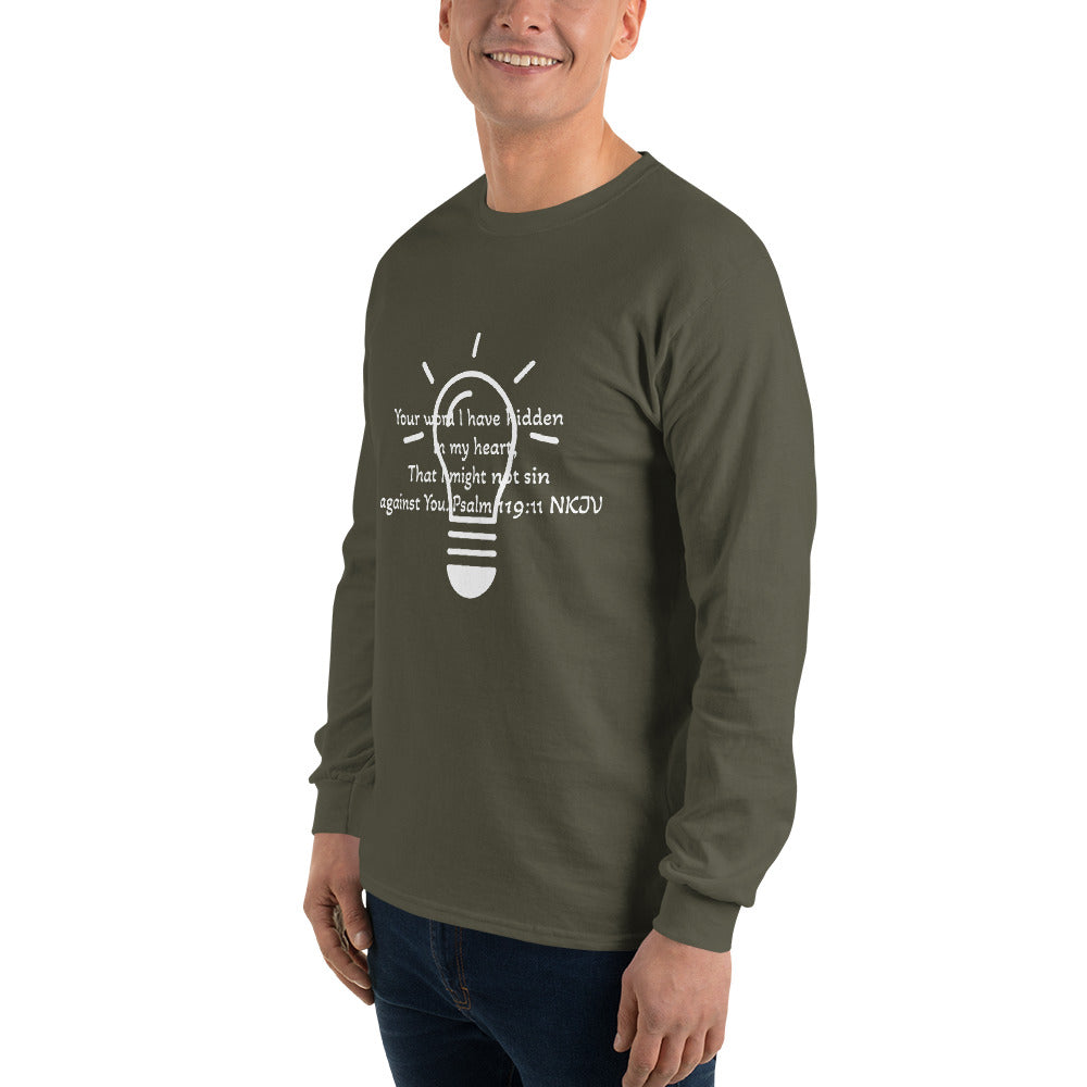Men’s Long Sleeve Shirt- Psalm 119:11