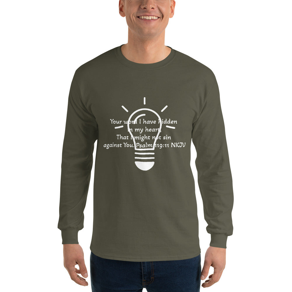 Men’s Long Sleeve Shirt- Psalm 119:11