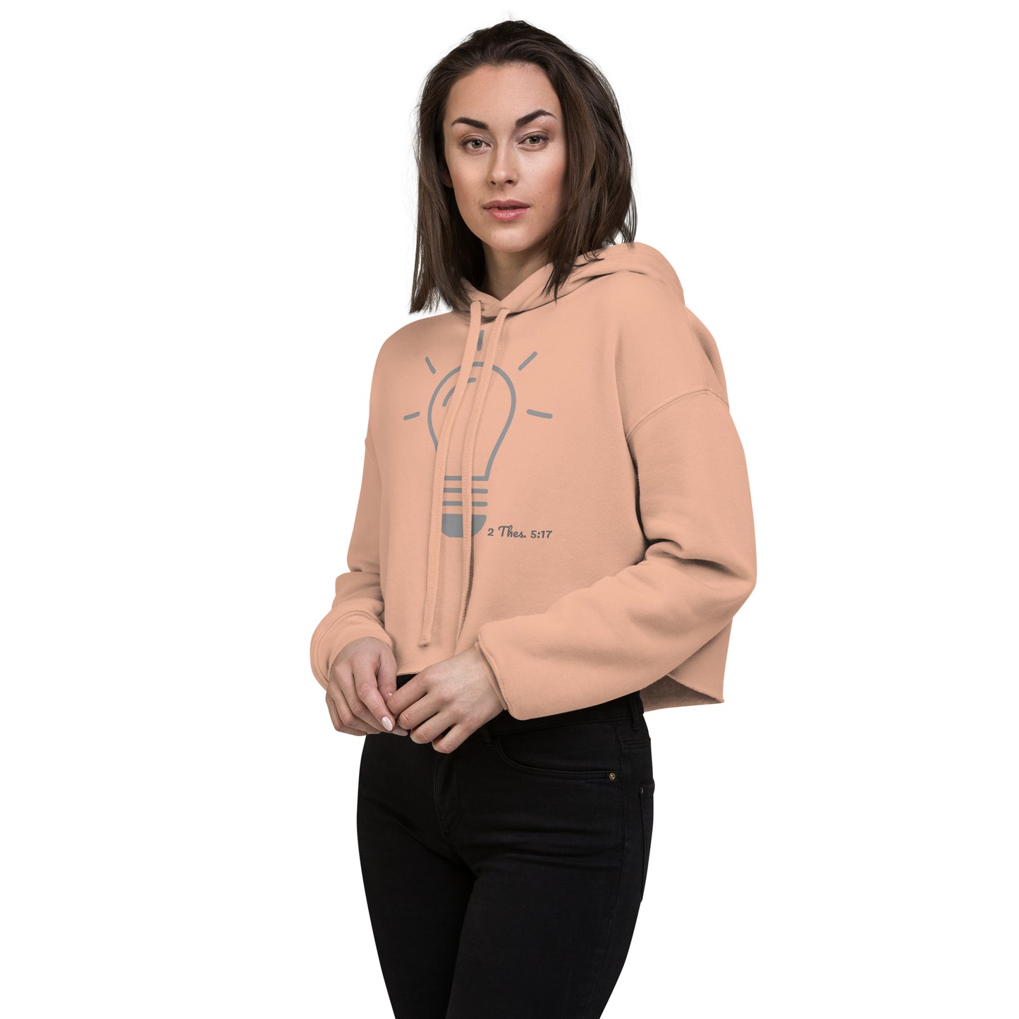 Women’s Crop Hoodie- 1 Thessalonians 5:17