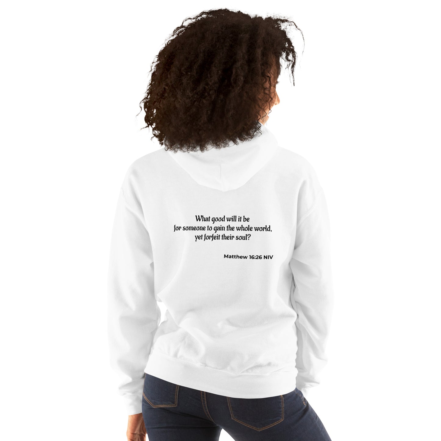 Unisex Heavy Blend Hoodie- Matthew 16:26