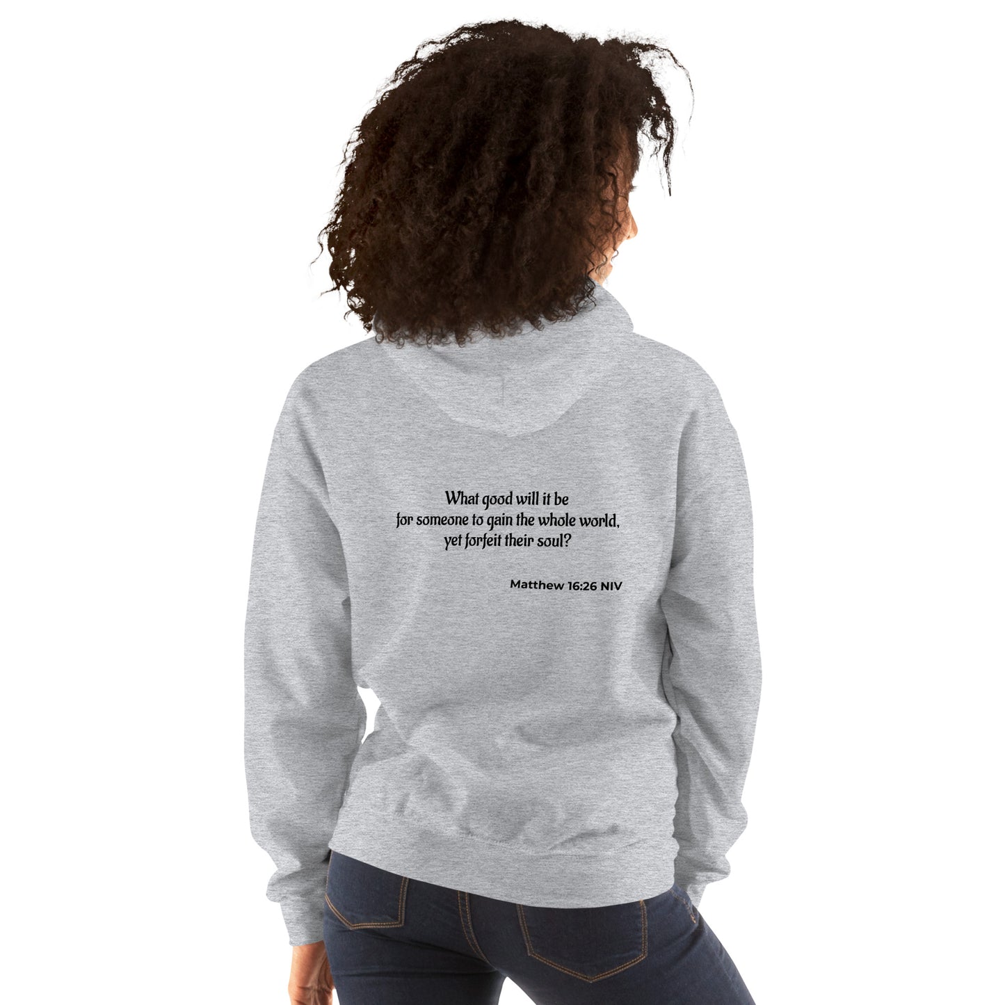 Unisex Heavy Blend Hoodie- Matthew 16:26