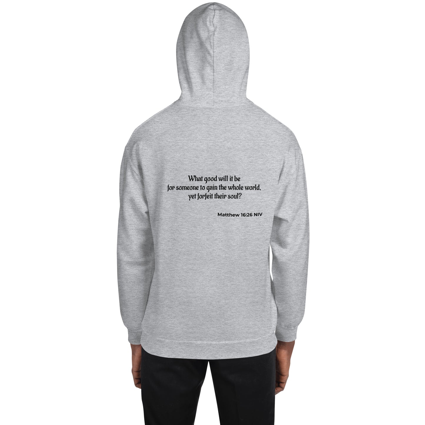Unisex Heavy Blend Hoodie- Matthew 16:26