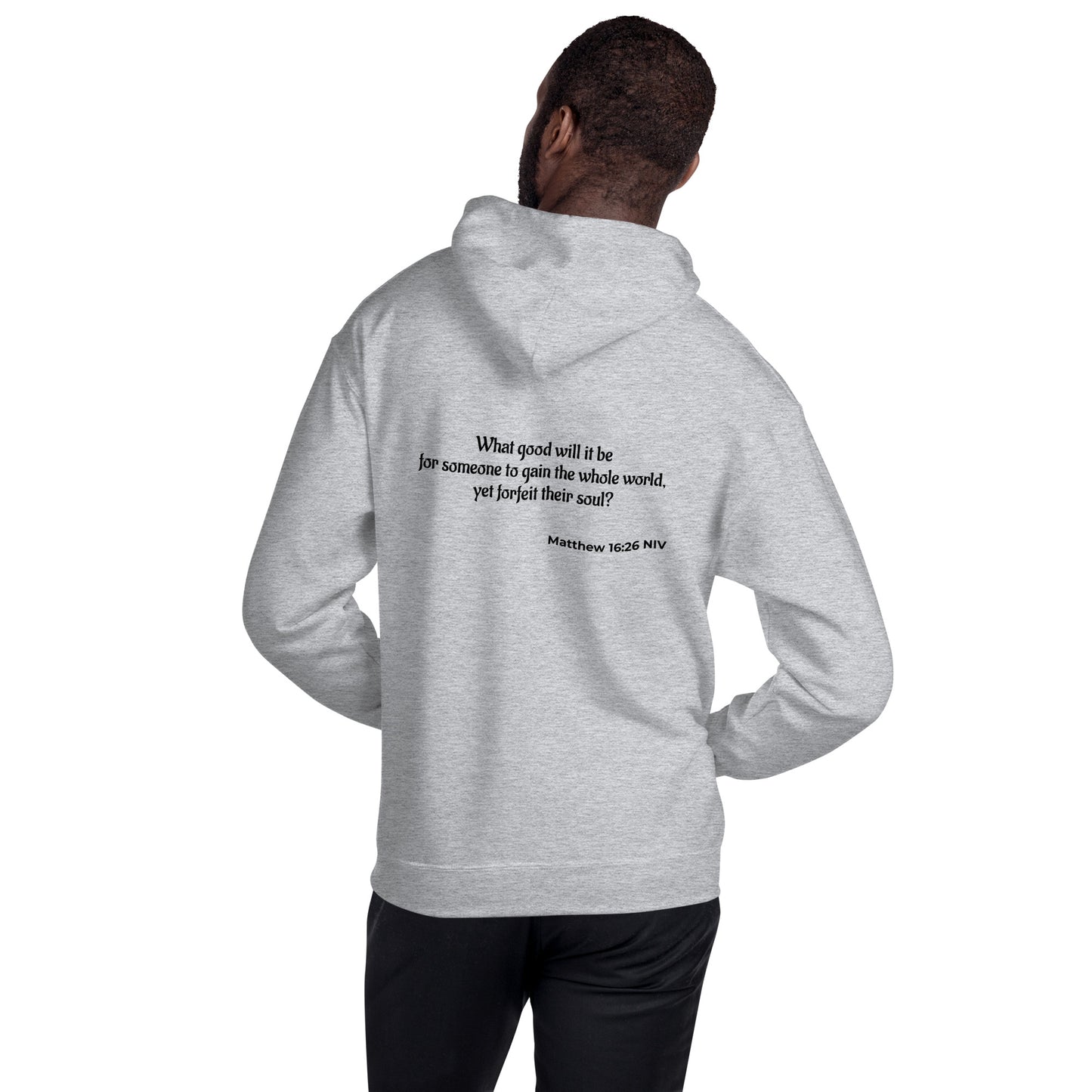 Unisex Heavy Blend Hoodie- Matthew 16:26