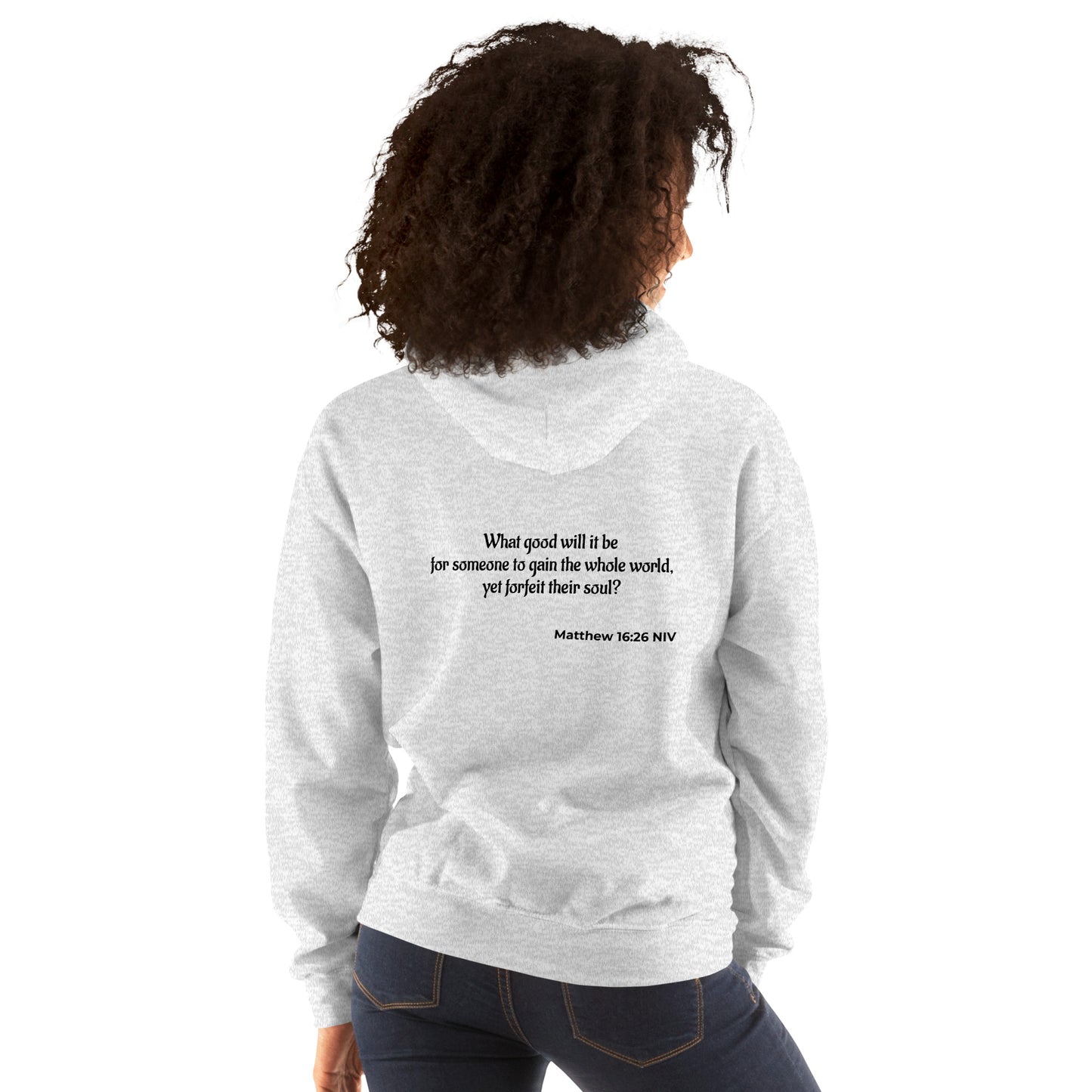 Unisex Heavy Blend Hoodie- Matthew 16:26