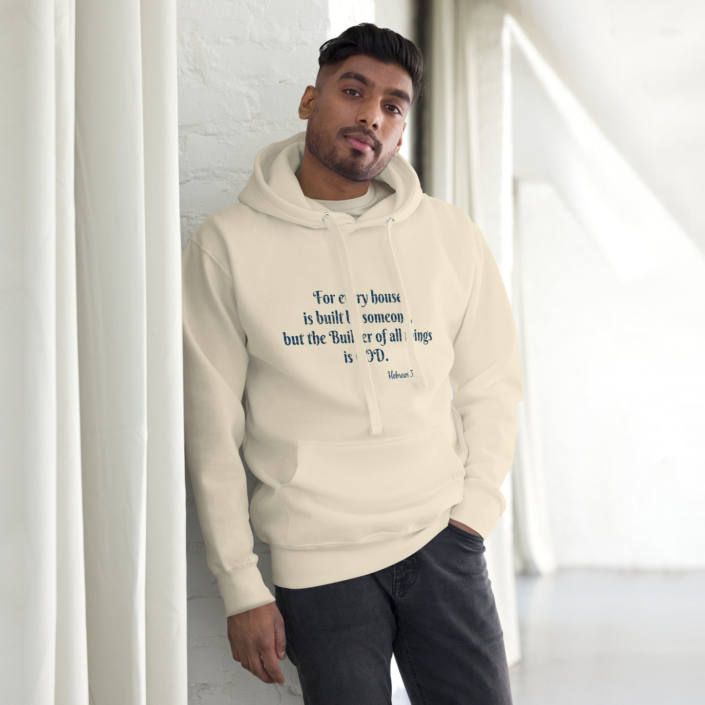 Unisex Premium Pullover Hoodie- Hebrews 3:4