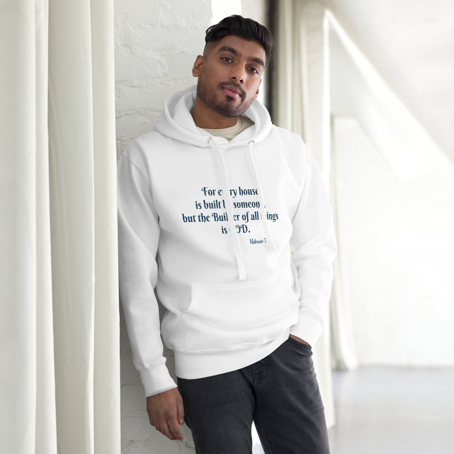 Unisex Premium Pullover Hoodie- Hebrews 3:4