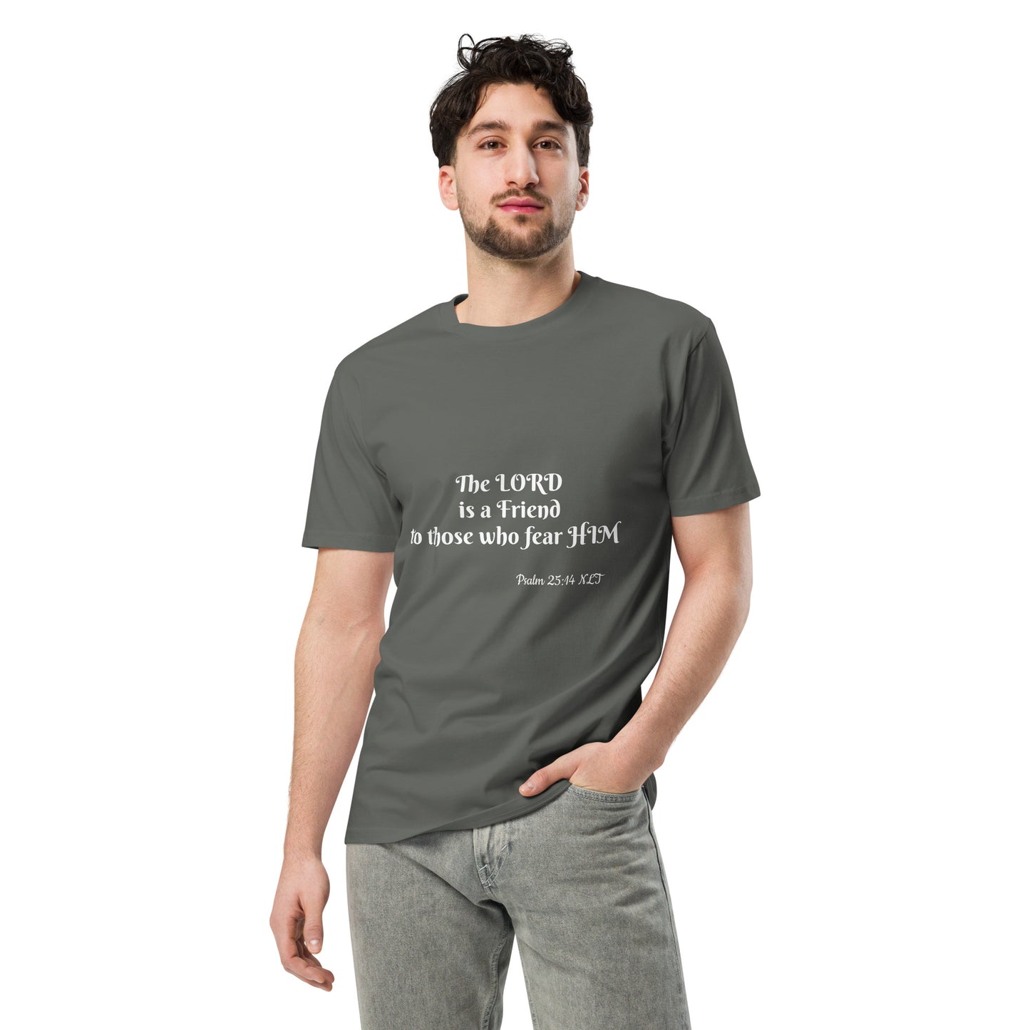 Unisex Premium T-Shirt-Psalm 25:14 NLT