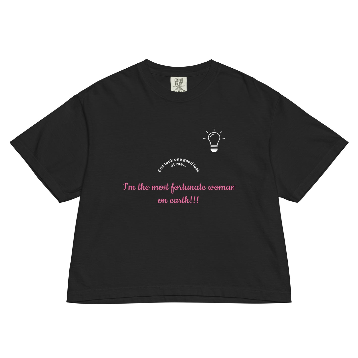 Women's Heavyweight Boxy T-Shirt- Luke 1:48 (MSG)
