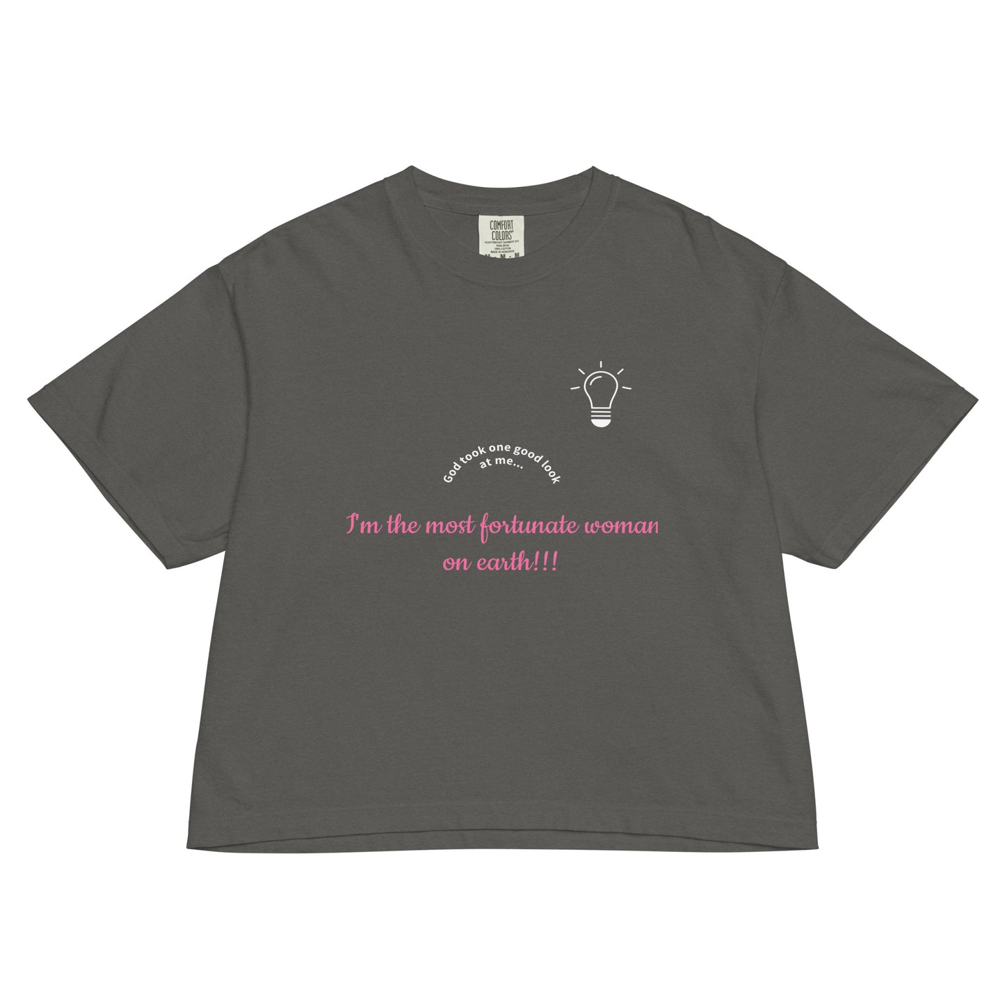 Women's Heavyweight Boxy T-Shirt- Luke 1:48 (MSG)
