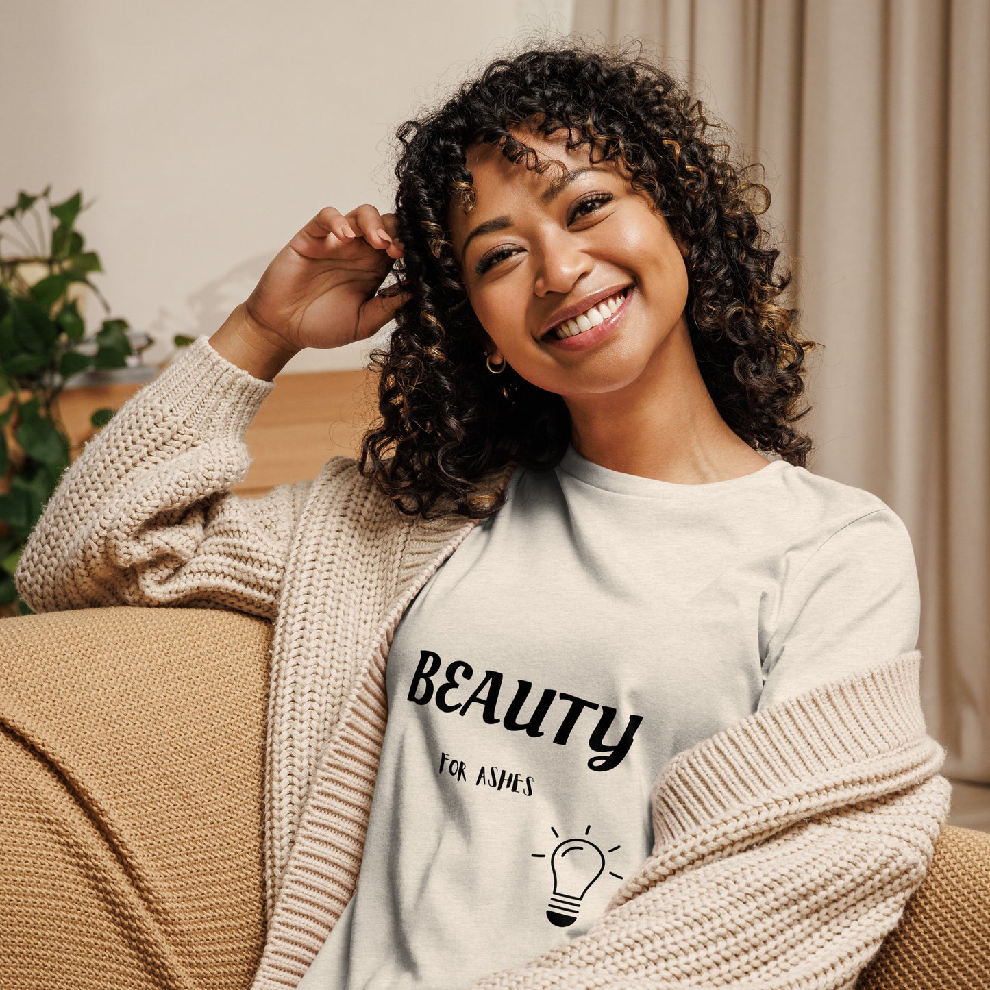 Women's Relaxed T-Shirt- Isaiah 61:3