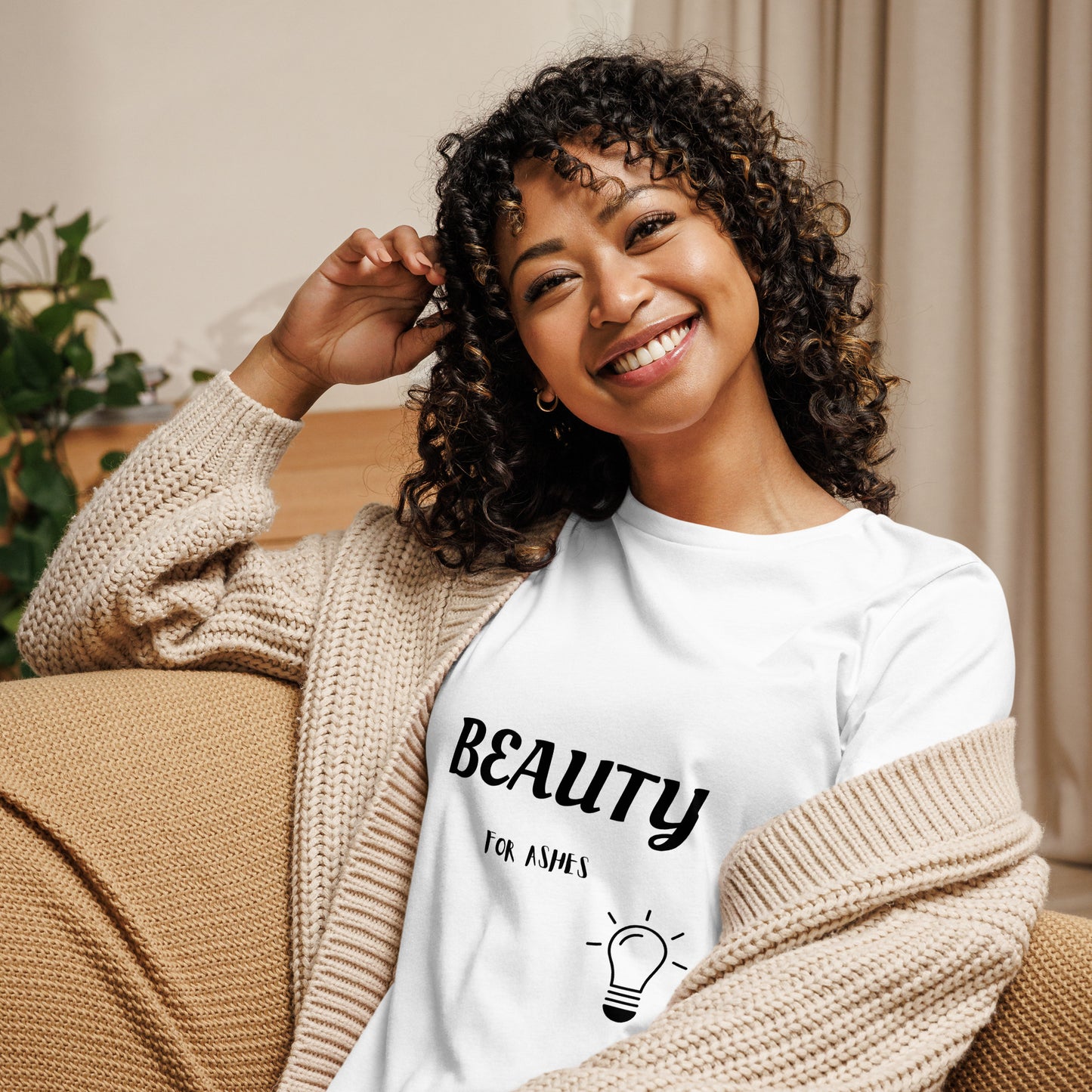 Women's Relaxed T-Shirt- Isaiah 61:3