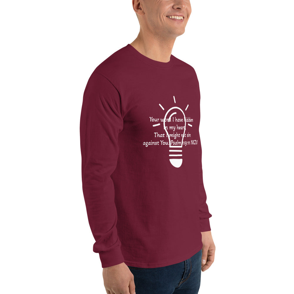 Men’s Long Sleeve Shirt- Psalm 119:11