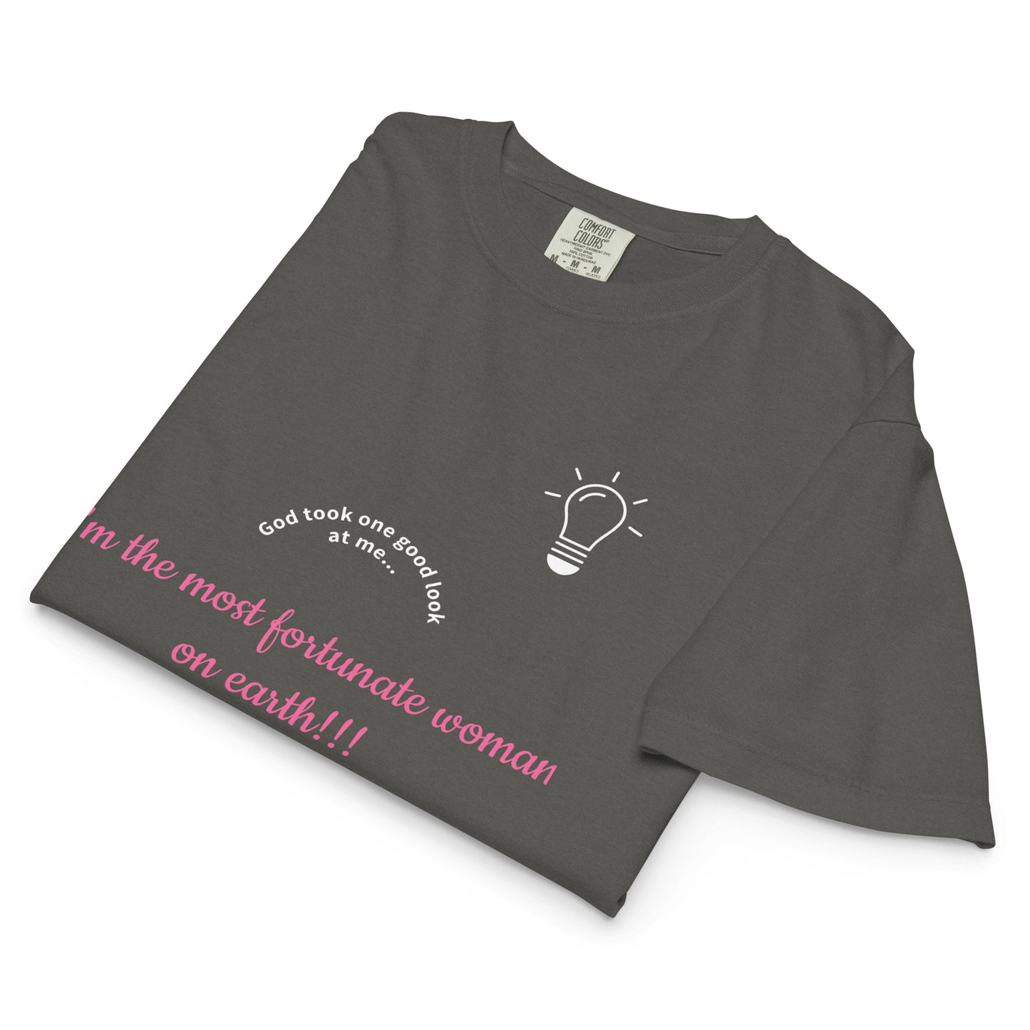 Women's Heavyweight Boxy T-Shirt- Luke 1:48 (MSG)
