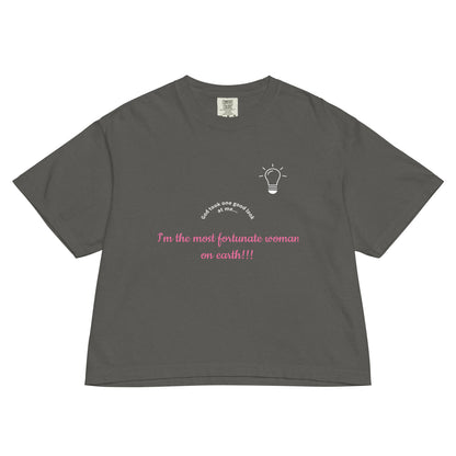 Women's Heavyweight Boxy T-Shirt- Luke 1:48 (MSG)